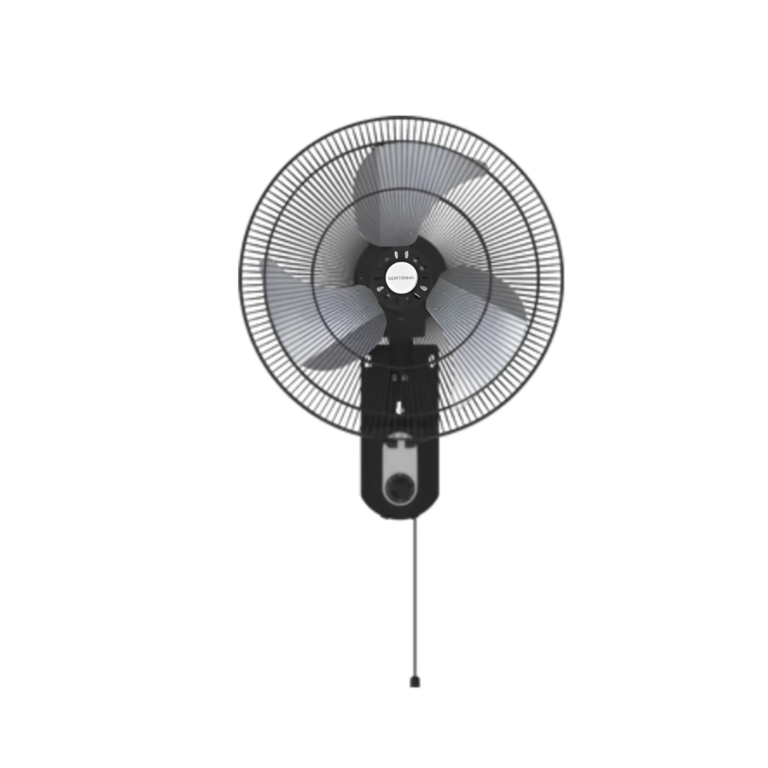 Wortmann Aerobliss Metal Wall Fan in Black Chrome
