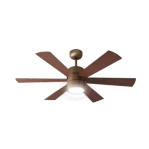 Wortmann DIVINA BLDC Fan with LED Under light  1200mm Sweep and 6 Aluminium Blades in Antique Copper Rosewood