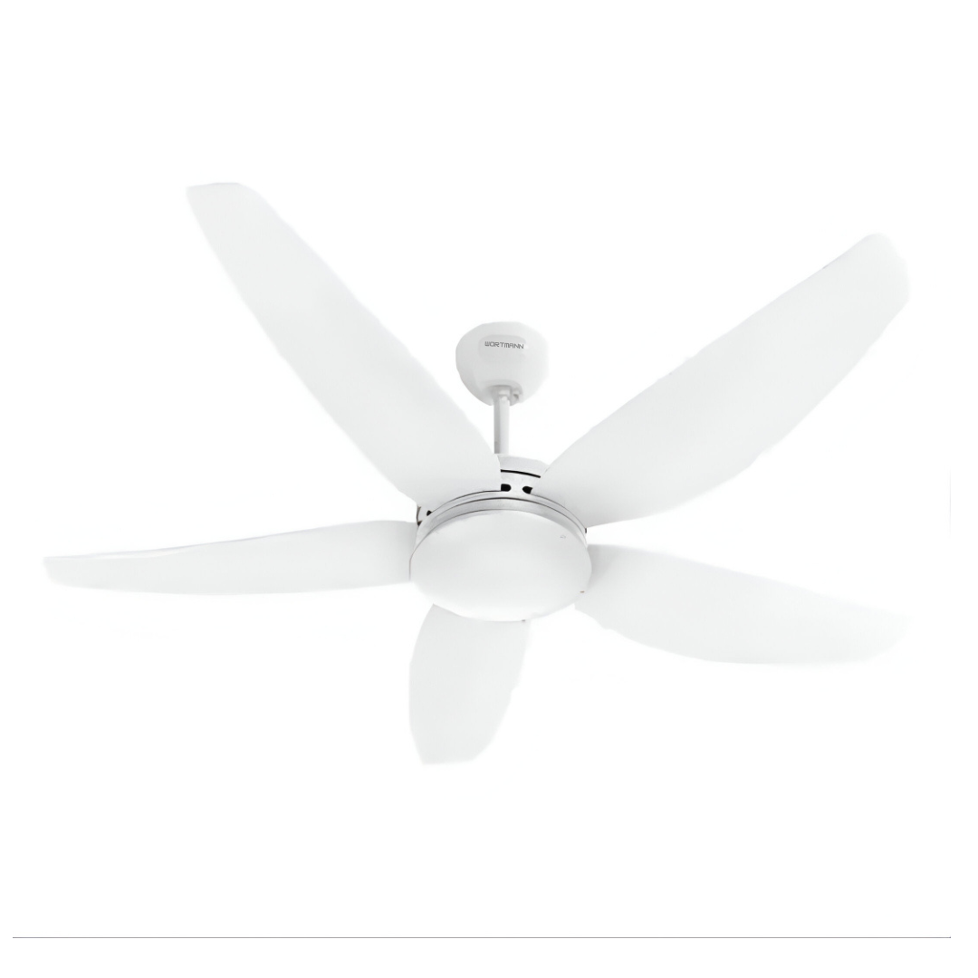 Wortmann DIVINA WTUL5 BLDC 1230mm Sweep Fan with 5 Plastic Blade in Classic White