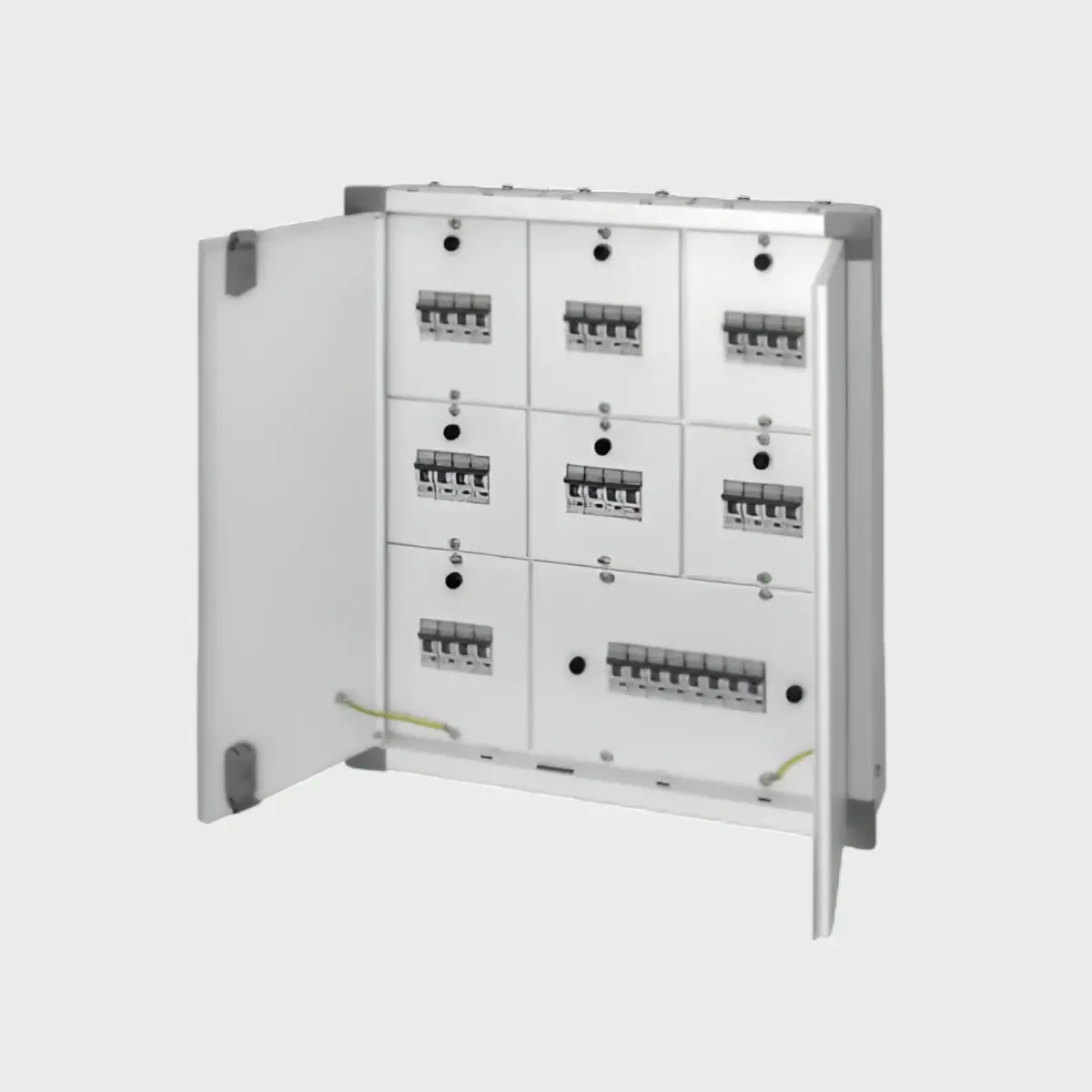 Wortmann 12 Way Double Door TPN Distribution Board – Grey White (IP42)