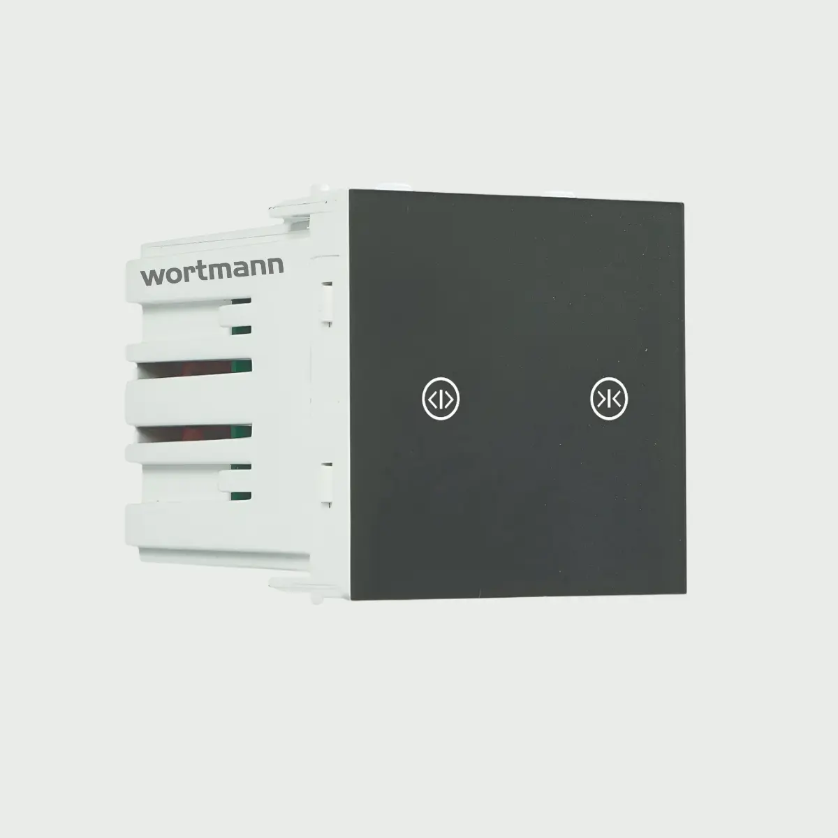 Wortmann 2M Curtain Relay Switch – Smart Wi-Fi (2.4 GHz), 2 Module, Motorized Curtain Control, Grey