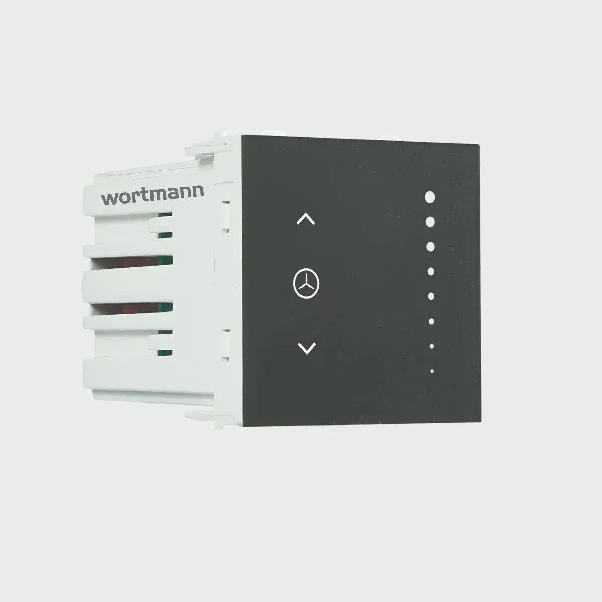 Wortmann 2M Smart Fan Regulator – Wi-Fi (2.4 GHz), 8-Step Capacitive Control, Grey, Retrofit-Friendly