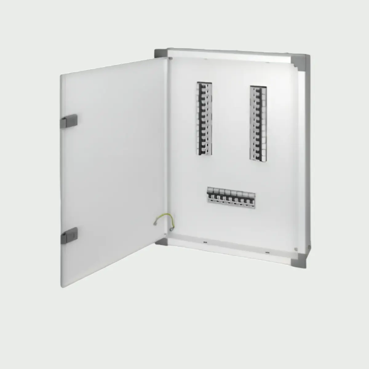 Wortmann Double Door 12W 8+36 TPN Phase Distribution Board in Gray White