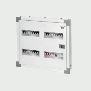 Wortmann Double Door 12W (8+36) TPN Phase Distribution Board – Grey White (Acrylic DB)