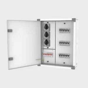 Wortmann Double Door 8W (8+24) 63A TPN Phase Distribution Board – Grey White