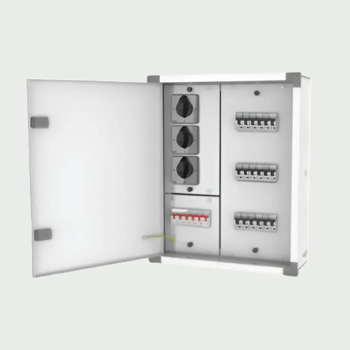 Wortmann Double Door 8W (8+24) 63A TPN Phase Distribution Board – Grey White