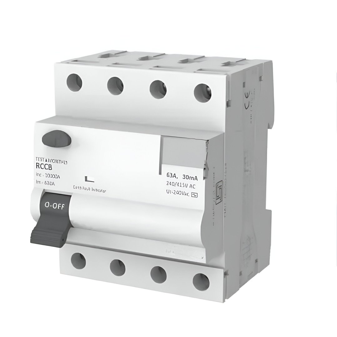 Wortmann 63A FP RCCB – 10kA | 100mA Leakage Protection | High-Safety RCCB for AC Circuits