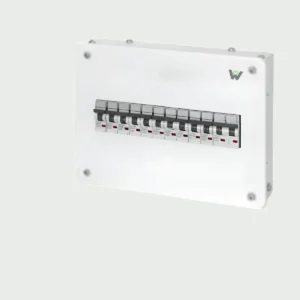Wortmann Single Door 4W SPN Phase Distribution Board – Grey White