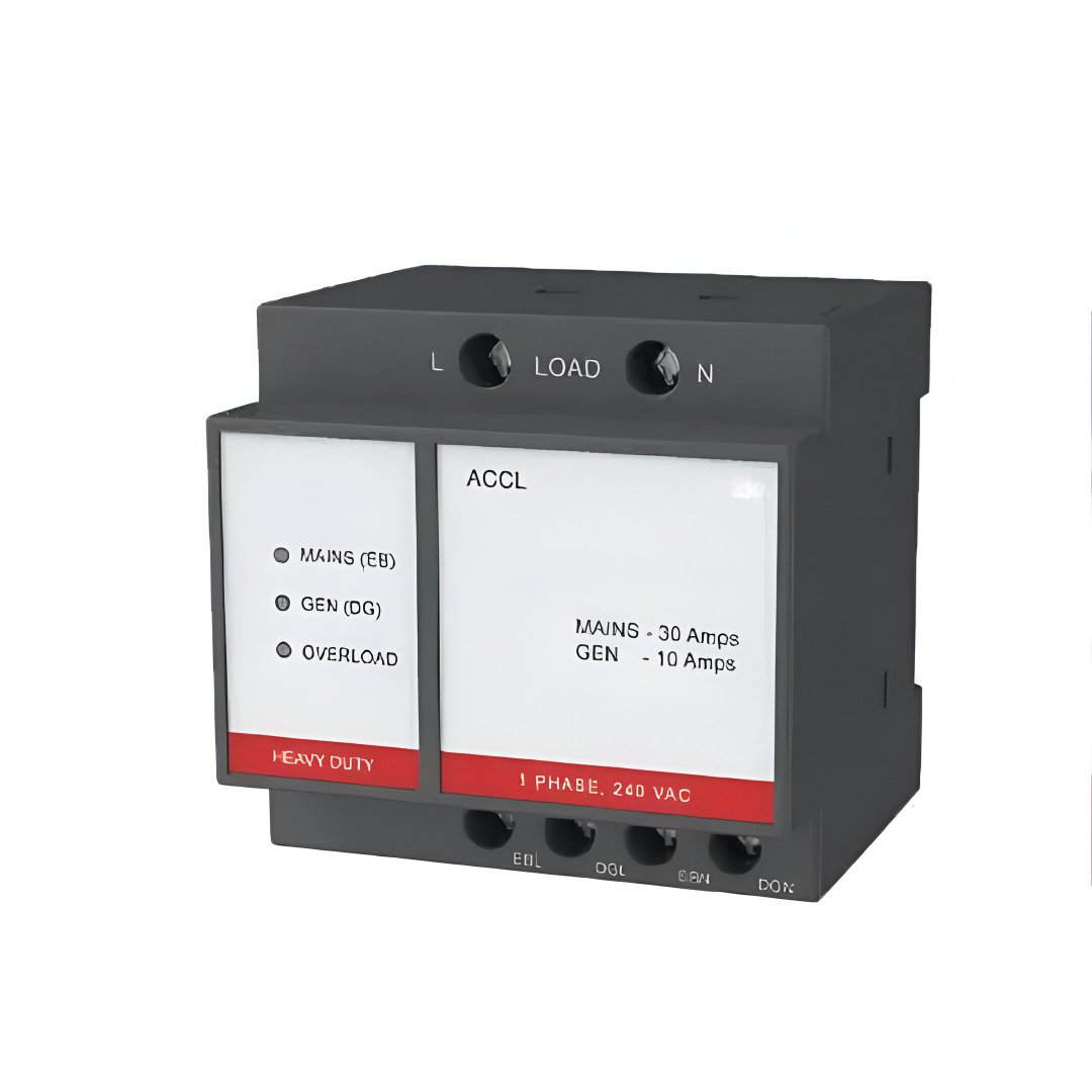 Wortmann Single Phase 30A MAINS–GEN Changeover (EB–DG) | Automatic Contactor-Based Changeover Switch