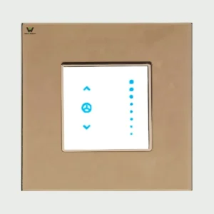 Wortmann Smart Fan Regulator – Wi-Fi (2.4 GHz), 8-Step Capacitive Control, 2 Module, Retrofit-Friendly, Grey