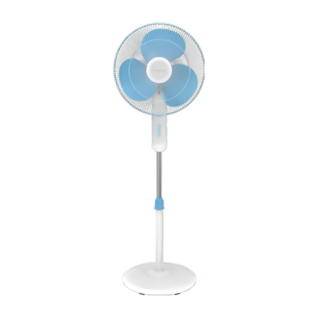 Wortmann Warvo Anti-Mosquito Pedestal Fan with 400mm Sweep and 3 Blades in Sky Blue (with copper Motor)