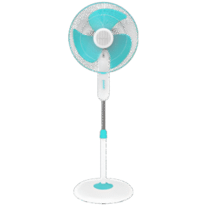 Wortmann Wery HS Pedestal Fan with 400mm Sweep and 3 Blades in Turquoise Blue (with copper Motor)