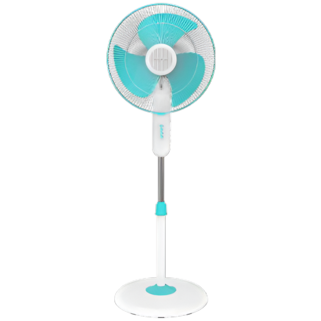 Wortmann Wery HS Pedestal Fan with 400mm Sweep and 3 Blades in Turquoise Blue (with copper Motor)